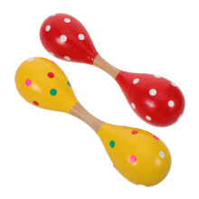 10Pcs Assorted Wooden Baby Maracas Toy Musical Instruments for Kids