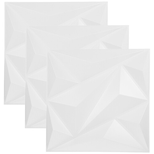 12Pièces Panneaux Texturés 3D PVC Blancs Pour Chambre