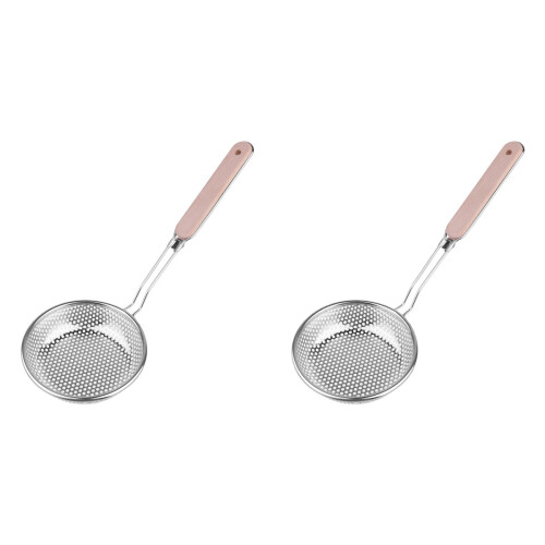 2Pcs Handle Strainer Food Skimmer for Frying and Serving 1