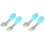 4Pièces , Fourchette Silicone Acier 2