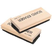 4Pièces Effaceurs Secs Bois Kaki, Pour Tableau Noir Scolaire Et