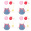 4Sets Lightweight Bunny Harness Kit with Hat and Leash Assorted 5