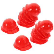 60Pièces Chapeaux Mini Construction Rouge En Plastique Pour Poupées