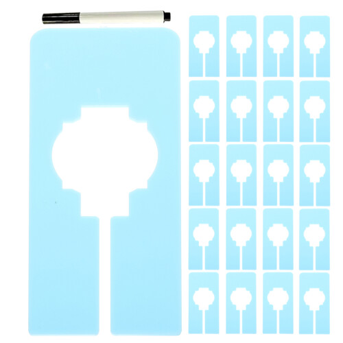 60Pcs Plastic Closet Rack Separators with Writable Blank Tags 1