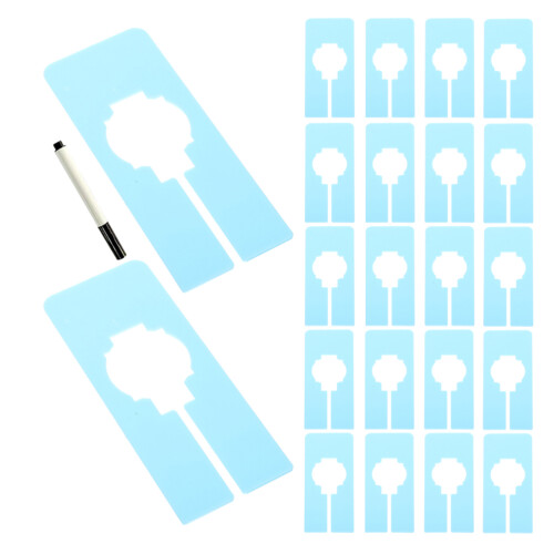60Pcs Plastic Closet Rack Separators with Writable Blank Tags 2