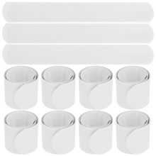 60Pièces Bracelets Slap Blancs Enfants Accessoires Amusants