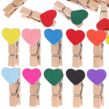 200Pièces Clips Photo En Bois Miniatures Multicolores Pour Loisirs