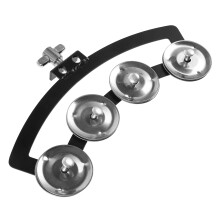 5Pièces Tambourine Argenté En ABS Et Aluminium Pour Débutants Et Fêtes