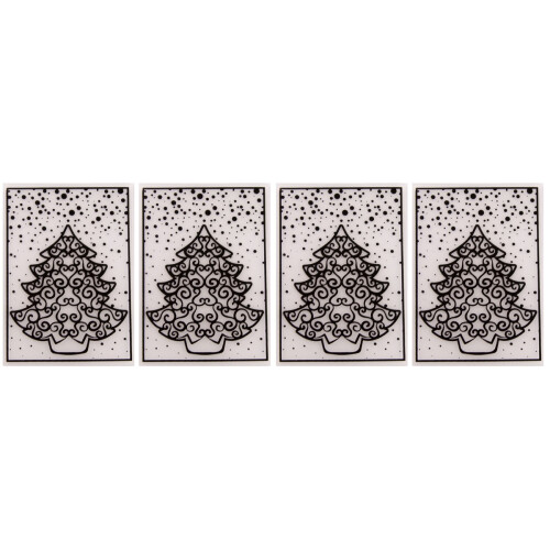 4Pcs DIY Stencil Plastic Embossing Templates for Scrapbooking Art 1