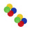 8Pcs PVC Round Flat Disc Markers Nonslip Agility Dots Assorted Colors 5