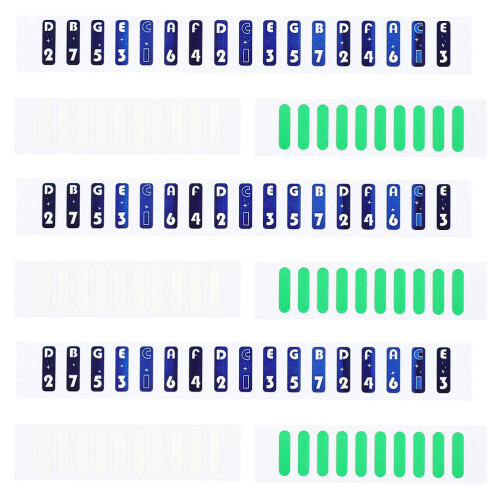 3Ensembles Notes Stickers Kalimba Accessoires Couleurs Vives Légers
