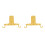 2Pcs ABS Yellow Swivel Towel Hook Rack Wall Mount for Kitchen Bathroom 3