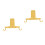 2Pcs ABS Yellow Swivel Towel Hook Rack Wall Mount for Kitchen Bathroom 4