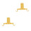 2Pcs ABS Yellow Swivel Towel Hook Rack Wall Mount for Kitchen Bathroom 8