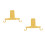 2Pcs ABS Yellow Swivel Towel Hook Rack Wall Mount for Kitchen Bathroom 9