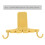 2Pcs ABS Yellow Swivel Towel Hook Rack Wall Mount for Kitchen Bathroom 10