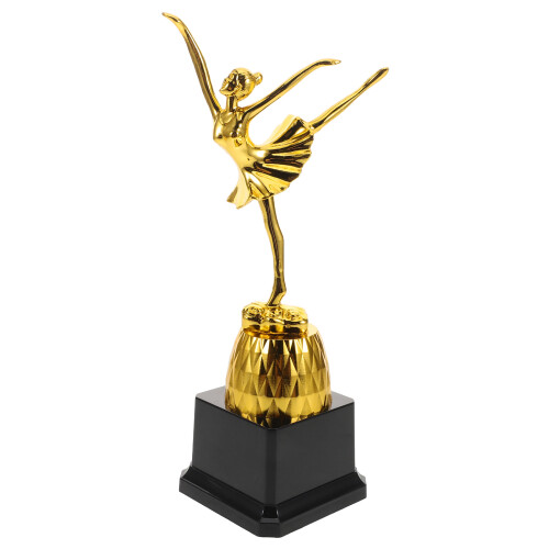 3Pièces Coupes Trophées Or Décoratives Concours Ballet Danse