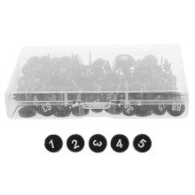 500Pièces Punaises Plates En Métal Noir Pour Tableau Avec Numéros