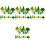 220Pcs Durable Assorted Mini Trees Plastic for Diorama and Display 3