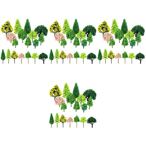 220Pcs Durable Assorted Mini Trees Plastic for Diorama and Display 2