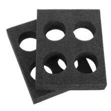 4Pièces Porte- Antidérapant En Mousse Perle Noir Pour Boissons