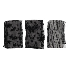 6Paren Zwarte Kant Zonnebeschermers Vrouwen Comfortabele Arm Sleeves