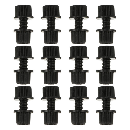 60Pièces Fixations Nylon Noires Pour Plaques D'immatriculation