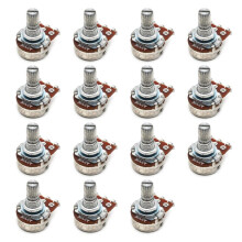 15 Pezzi di Tipo A (Tono) Accessori per Chitarra 18 mm Chitarra Elettrica Piccolo Potenziometro Manopola Tono Modulazione Interruttore Maniglia A250K