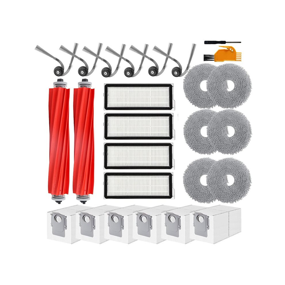 26Pcs For Qv 35A / Qv 35S / Qr 798 / Qr 598 Replacement Parts Vacuum Brush Hepa Filter Mop Cloth Dust Bag 6032146279310