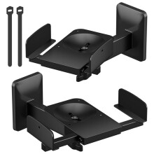 2PCS Speaker Wall Mounts Dual Side Clamping Speaker Wall Mounts for Most Bookshelf Speakers Surround Sound Speakers