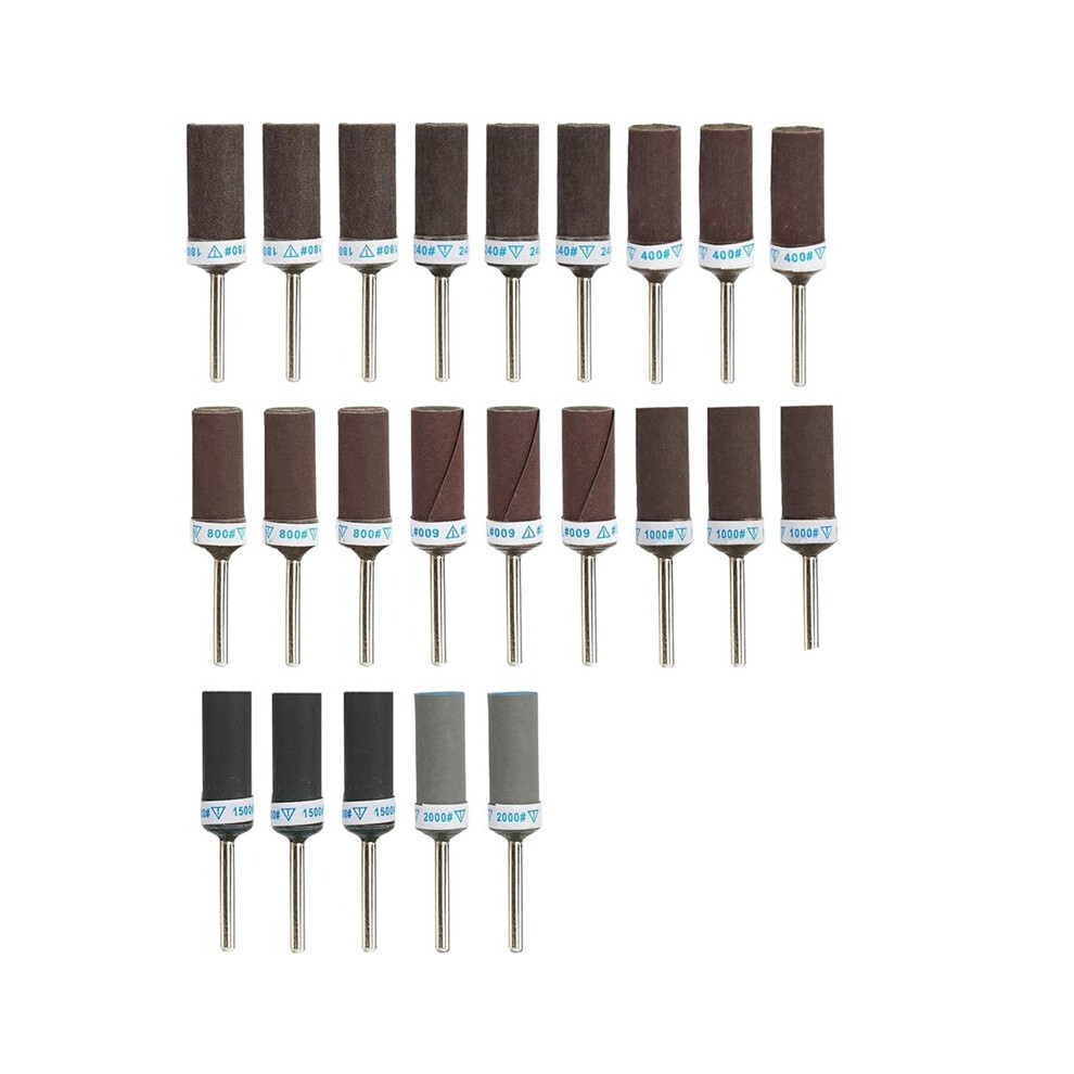 24Pcs Sanding Drums Set 180-2000 Grit For Rotary Tool, Ideal For Metal, Plastic, Wood Grinding & Polishing 6031929451141