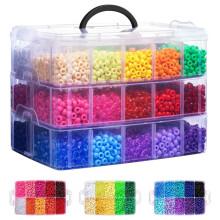 10000 Stuks Ponykralen in Bulk, 30 Kleuren Regenboog Kandi-Kralen voor Het Vlechten van Haar, Het Maken van Armbanden, Kandi-Sleutelhangers en