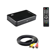 Reprodutor Multimídia Full HD com Reprodução Automática em 1080p, USB, HDD, VGA e AV para , U Disk, MKV, RMVB e Plugue Europeu.