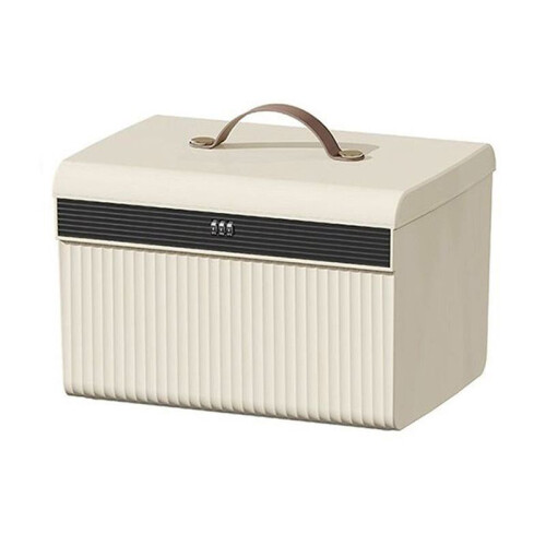 New Three Digit Password Lock Safe Box Two Layers Lockable Lock Box Privacy Security Large Capacity Storage Box Home S