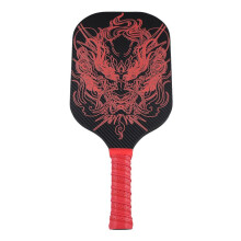 Carbon Fiber Pickleball Paddle Dragon Design Hot Pressed Racket Durable Racket for Enhanced