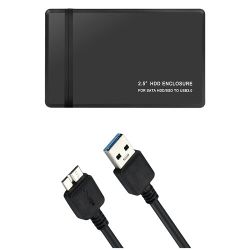 Gabinete USB 3.0  para HDD de 2,5 Polegadas, Gabinete Externo para Disco Rígido /SSD de 2,5" com Velocidade de Transferência de 5 Gbps