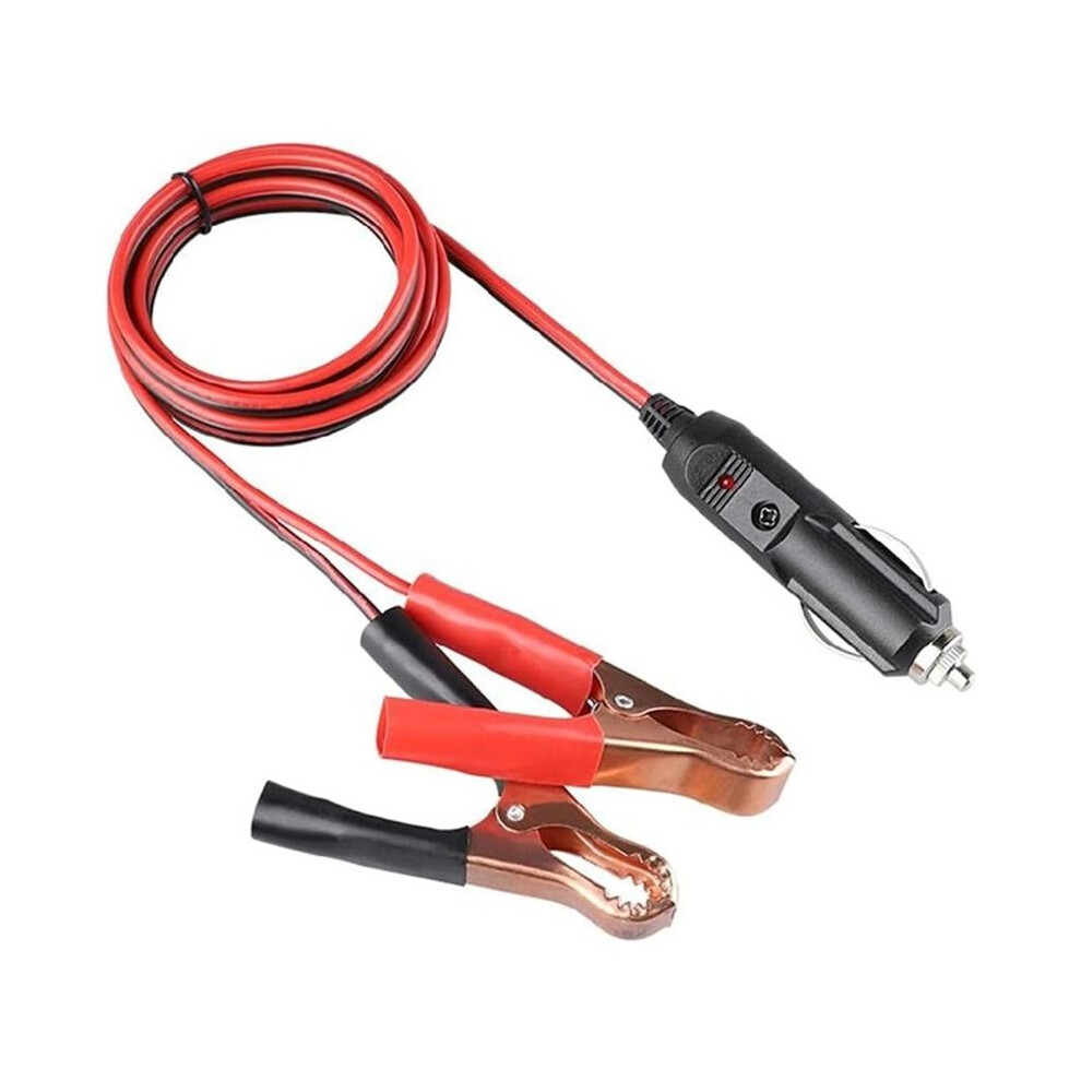 24V 12V Car Lighter Socket Alligator Clip Battery Extension Cord With 15A Fuse Male Plug Adapter 4712412684094