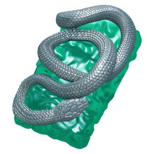 Green Snake Theme Mechanical Keyboard Resin Keycap 1.75u Keycap DIY Personalized Light-Transmitting Keycap Keyboard