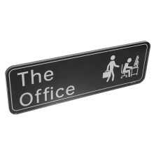 2Stk Einfach Zu Montierendes Acryl Büro Türschild Schwarz