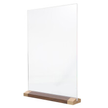 5Stk Acryl Schilderhalter Mit Holzfuß, Transparent, Für & Büro