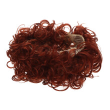 3Stk Braune Curly Afro Perücke Leichtes Kopfstück Für Kostüm