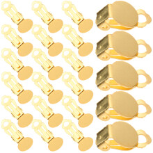 400Stk Metal Ohrclips Goldfarbig Clip-on Ohrringe Für Frauen Teens