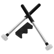 3Stk Handliche Tongue Drum Sticks Aus Filz Schwarz Für Musik