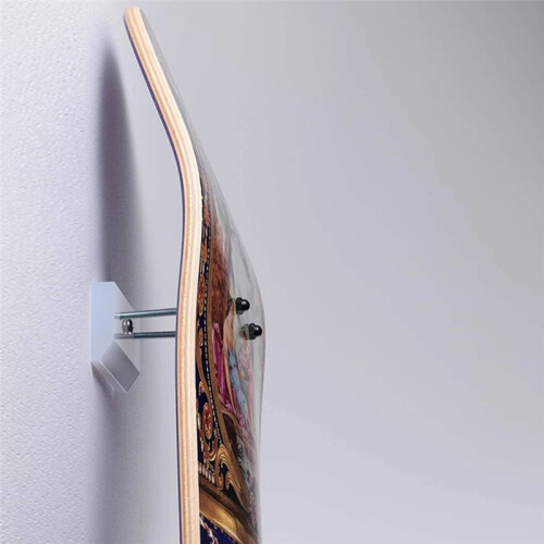 Supporto da Parete per Skateboard Longboard Deck Display Rack Storage Stand per Interni Hoverboard Storage Nero 2