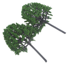 6Stk Kleine Resin Bäume Grün Mini Modell Für Landschaft