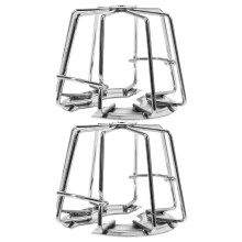 4Pcs Metal Fire Sprinkler Head Guards Silver Wire Cage Embedded Design