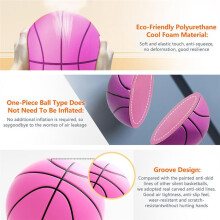 Foam Basketball, Indoor High Density Training Basketball 3D Texture Quiet Bounce No Noise for Home Beach Pool B