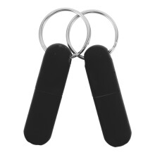 6Pcs Compact Black Metal Cigar Punch Cutter Keychain for Home Use