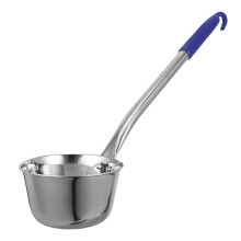 2Pcs Stainless Steel Water Scoop Long Handle Bath Ladle Silver