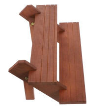 3Pcs Portable Wooden Nail Tips Display Rack False Nail Holder Brown